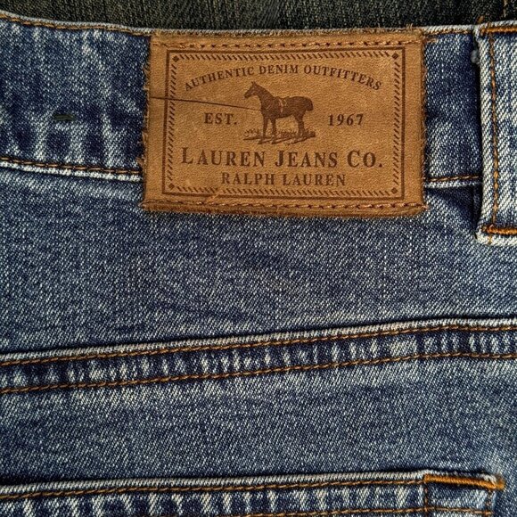 Lauren Jeans Co. Ralph Lauren Capri Jeans Womens Sz 8 Blue Denim Hi Rise Stretch - Picture 4 of 12